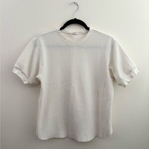 Classic White Waffle Tee